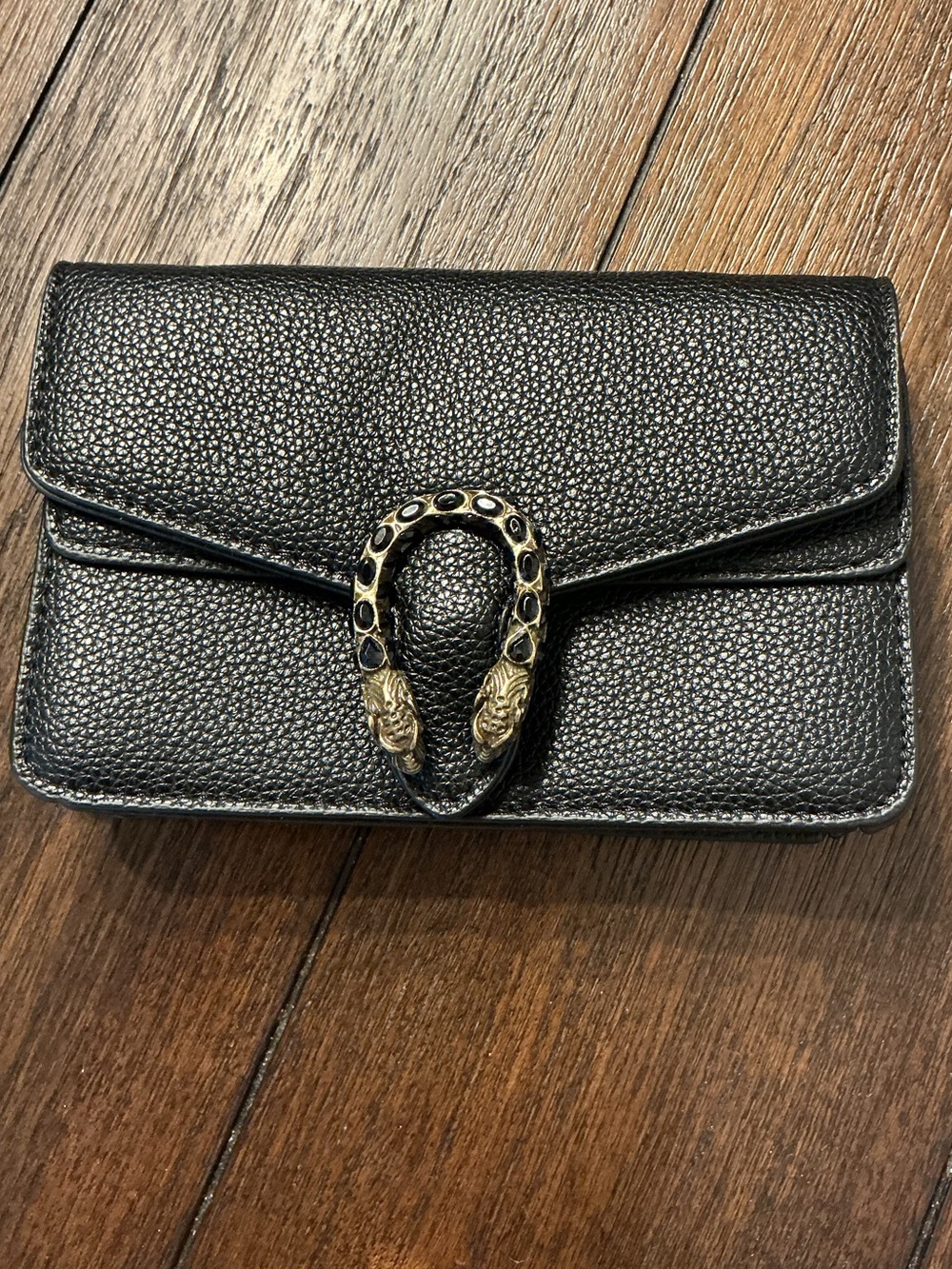 **🖤 Gucci-Inspired Dionysus Style Crossbody Bag – Black Pebbled Faux Leather 🖤**